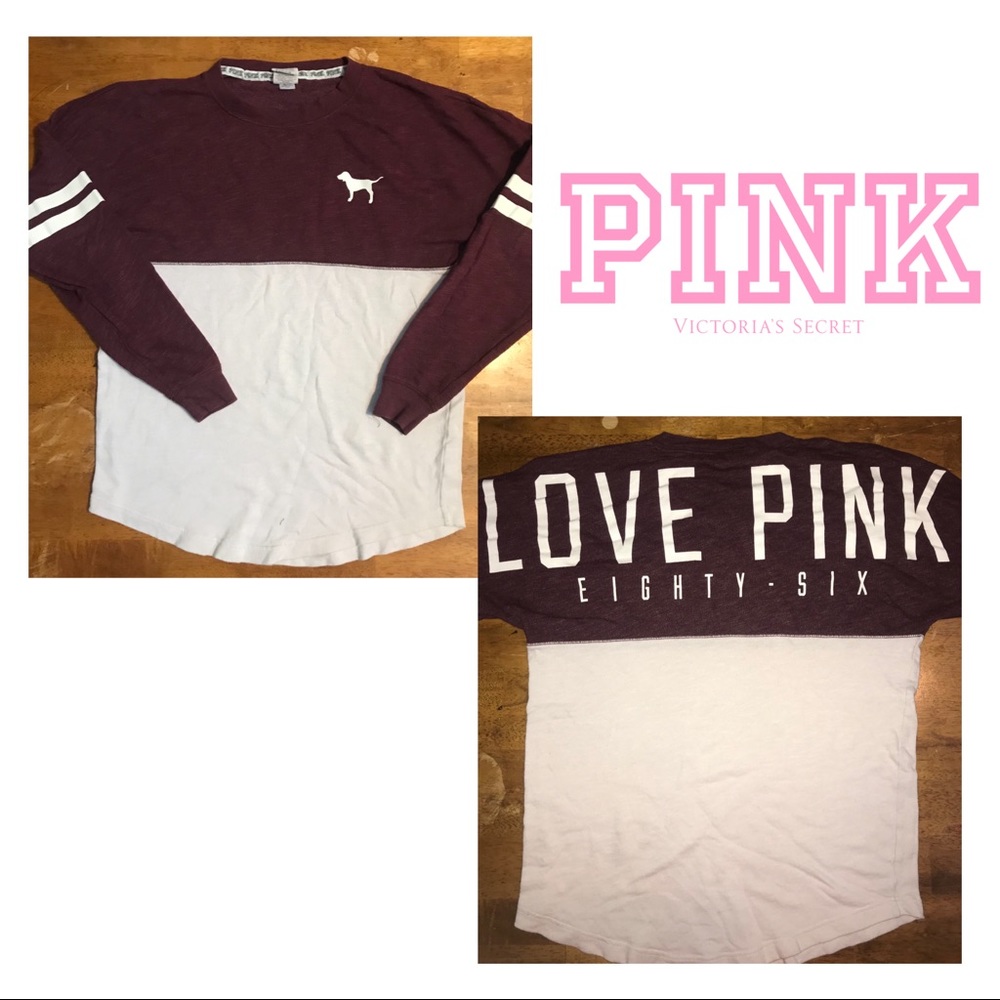 Pink Victoria’s Secret‘s sweatshirt